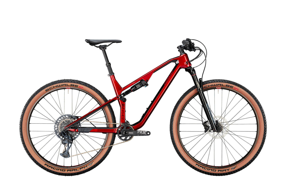 Conway vtt tout suspendu rlc fs 4.9 mod. 23 vélo con.rlc fs 4.9 29 51 suspension complète 12sp rouge noir