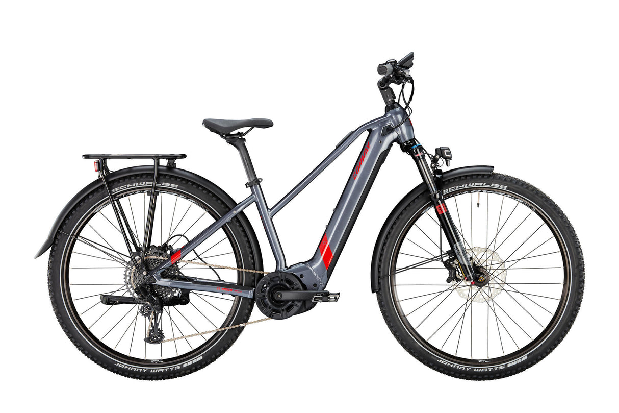 Conway SUV électrique Cairon SUV 5.0 mod. 23 ebike conw.cairon suv 5.0 29 41 escaliers. 12sp gris rouge