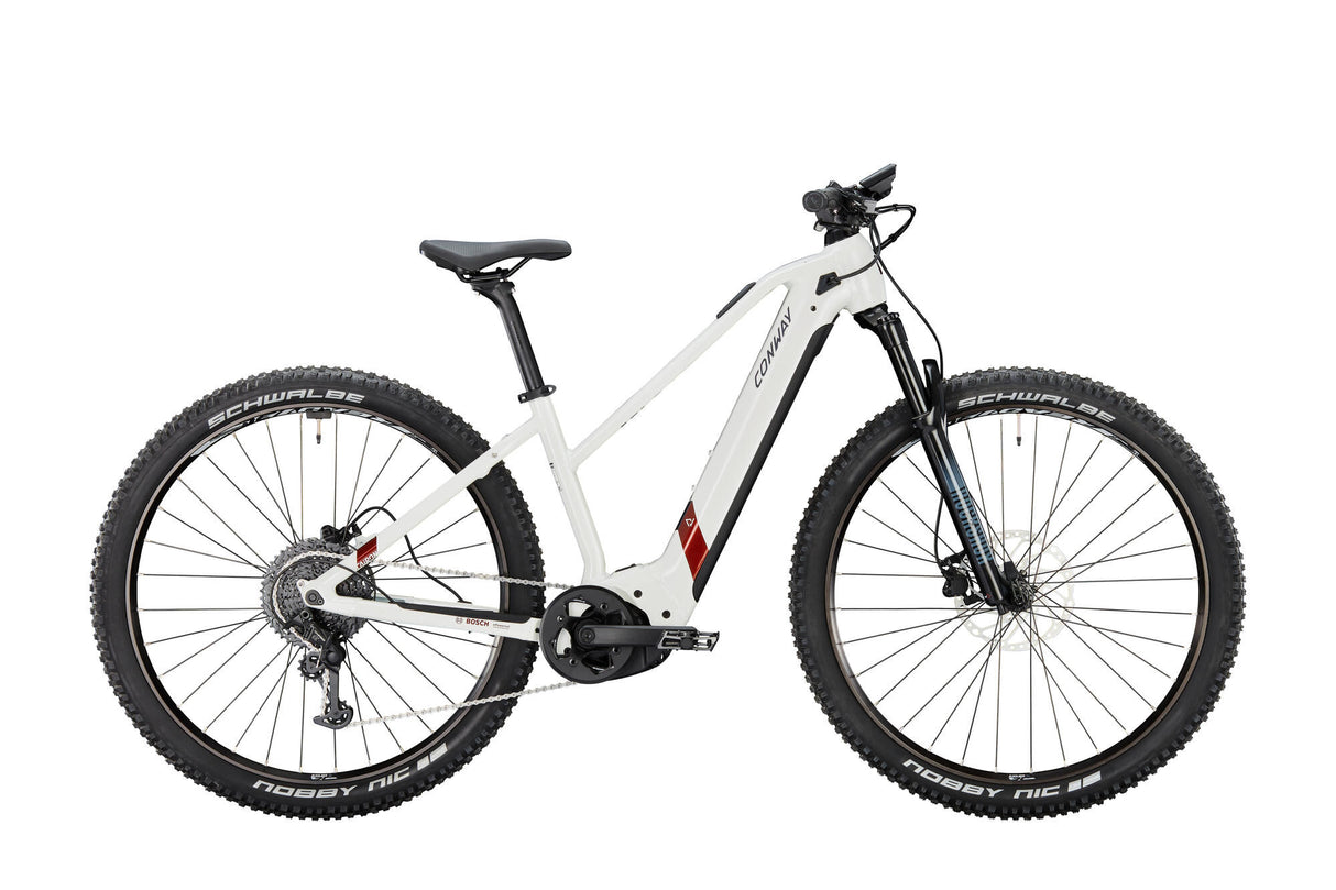 Conway VTT électrique semi-rigide Cairon S 8.0 mod. 23 vélo électrique conw.cairon s 8.0 29 49 trap.11sp flic blanc