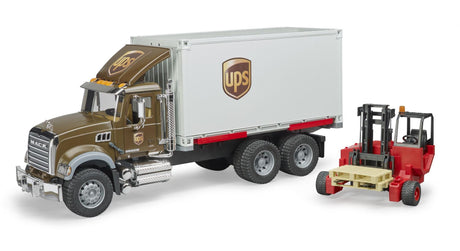 Bruder Auto Truck Mack Ups avec chariot élévateur