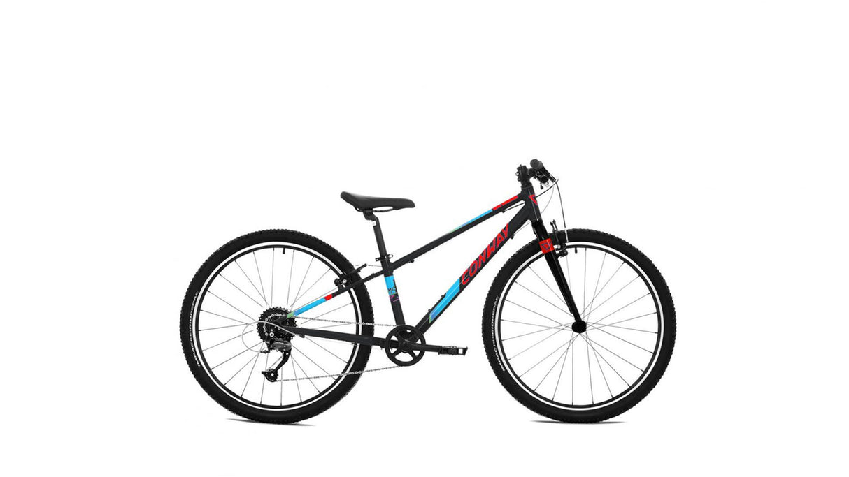 Conway vtt vélo pour enfants et jeunes ms 260 rigide mod. 23 vélo conw.ms260 rigide 26 38 diam.9sp noir rouge