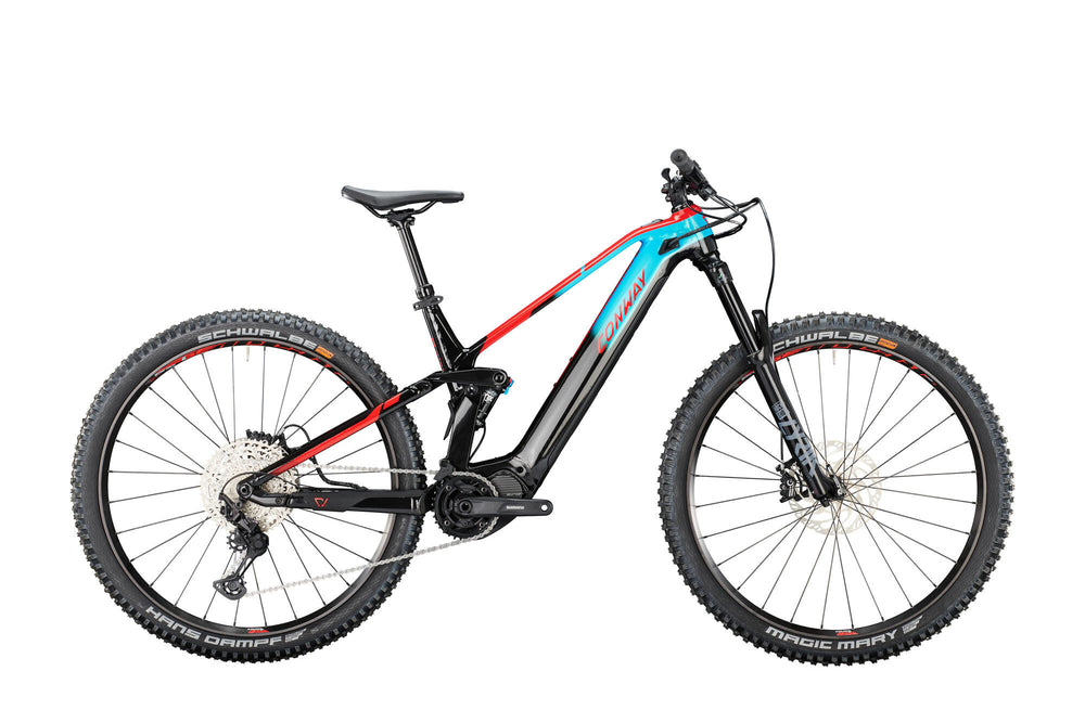 Conway VTT électrique tout suspendu ewme 4.9 mod. 24 ebike conw.ewme 4.9 29 41 sus complet. 12 sp turquoise. éd