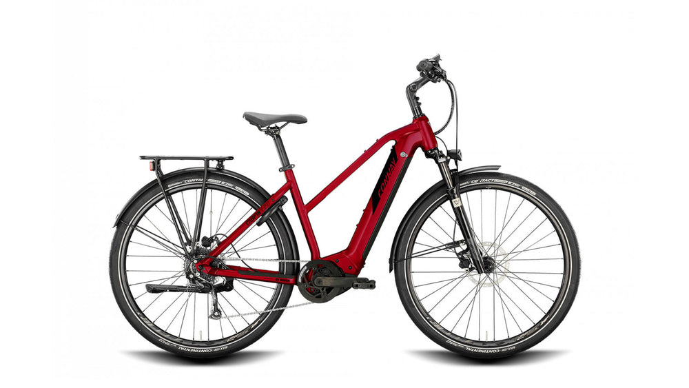 Vélo de trekking électrique Conway Cairon T 2.0 625 mod. 22 conw. cairon t 2.0 625 28 46 trap.9sp rouge bl