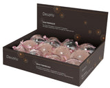 Decoris Boules de Noël mélange plastique 8cm 12pcs rose