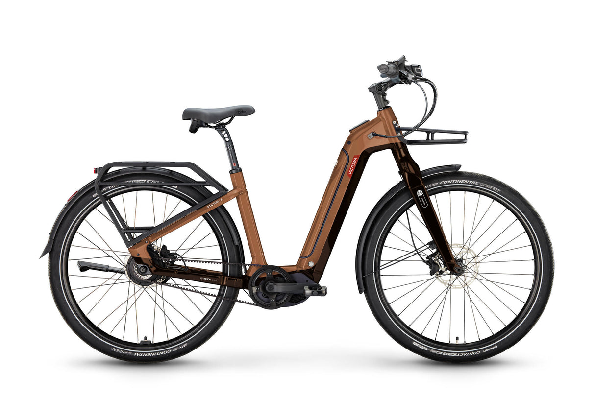 Vélo urbain électrique Victoria utilyon 3 (#1) et vélo Victoria. utilitaire 3 28 56 etc. vague marron