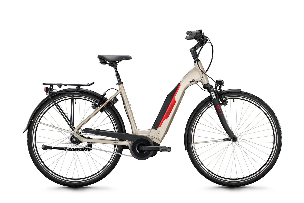 Vélo de trekking électrique Victoria tresalo 1 (#1) ebike vict. tresalo 1 28 56 7sp vague gris