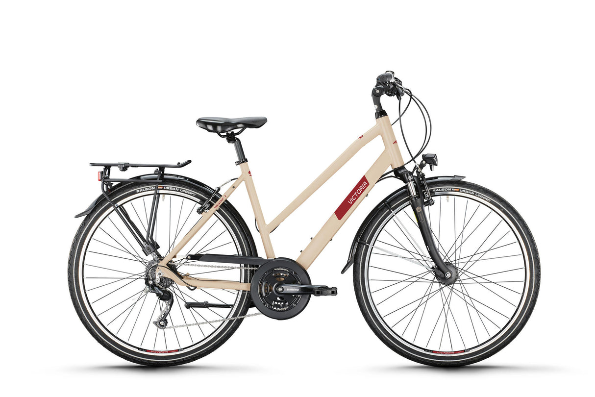 Vélo de trekking Victoria treqana 2 mod. 24 vélos vict.treqana 2 28 51 escaliers. 24sp gris beige
