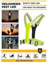 Gilet de sécurité de course LED,