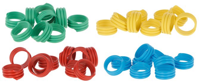 Anneaux de poulet 16mm rouge 20 pièces