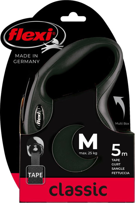 Flexi products ligne rétractable nouveau pneu classique noir m 5 mètres jusqu'à 25kg