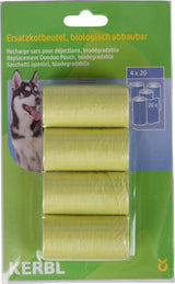 Sacs à déjections canines vert 4x20pcs biodégradables