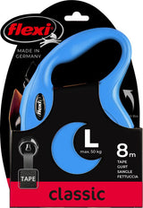 Flexi products ligne rétractable nouveau pneu classique bleu l 8 mètres jusqu'à 50kg