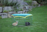 Enclos pour lapins en plein air 6 angulaire avec filet de protection