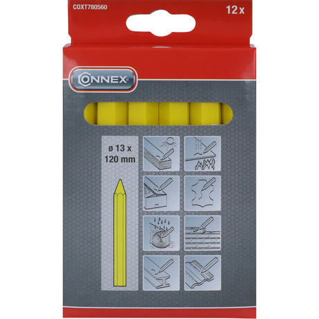 Connex craie grasse jaune 12pcs - coxt780560