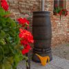 Roto products tonneau de pluie slim aspect bois marron plus robinet 80l