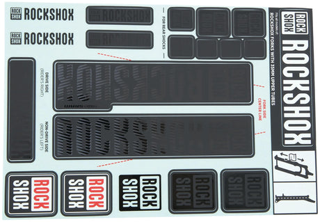 Ensemble de décoration Rockshox, ensemble de décalcomanies furtif