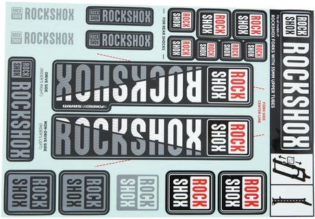 Ensemble de décoration Rockshox, ensemble d'autocollants blanc