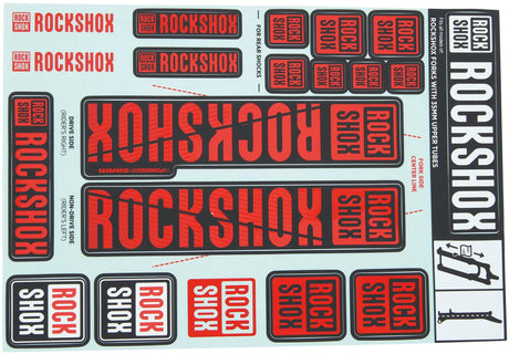 Ensemble de décoration Rockshox, ensemble d'autocollants rouge