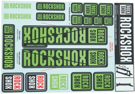 Ensemble de décalcomanies Rockshox decor set vert