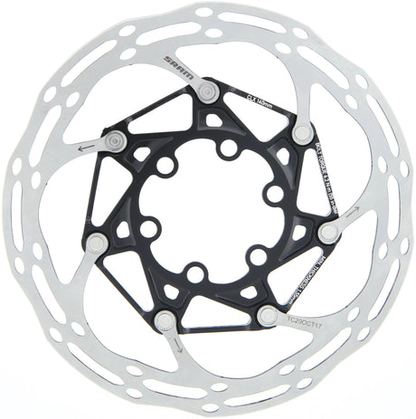 Ligne centrale du disque de frein Sram x ligne centrale du rotor x 6h.acier inoxydable, araignée en aluminium