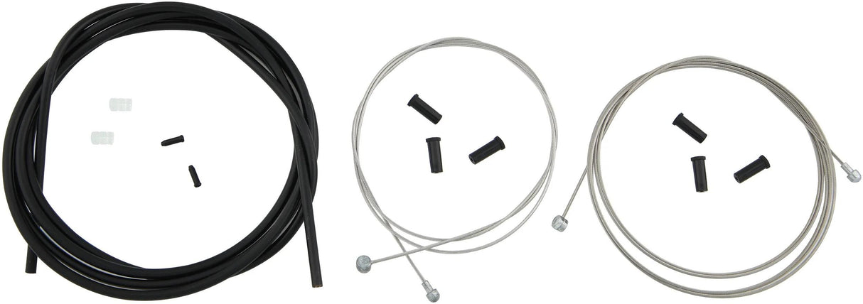 Contec jeu de câbles de frein stop+ ct jeu de câbles de frein stop+ acier avant+arrière compl noir