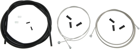 Contec jeu de câbles de frein stop+ ct jeu de câbles de frein stop+ acier avant+arrière compl noir