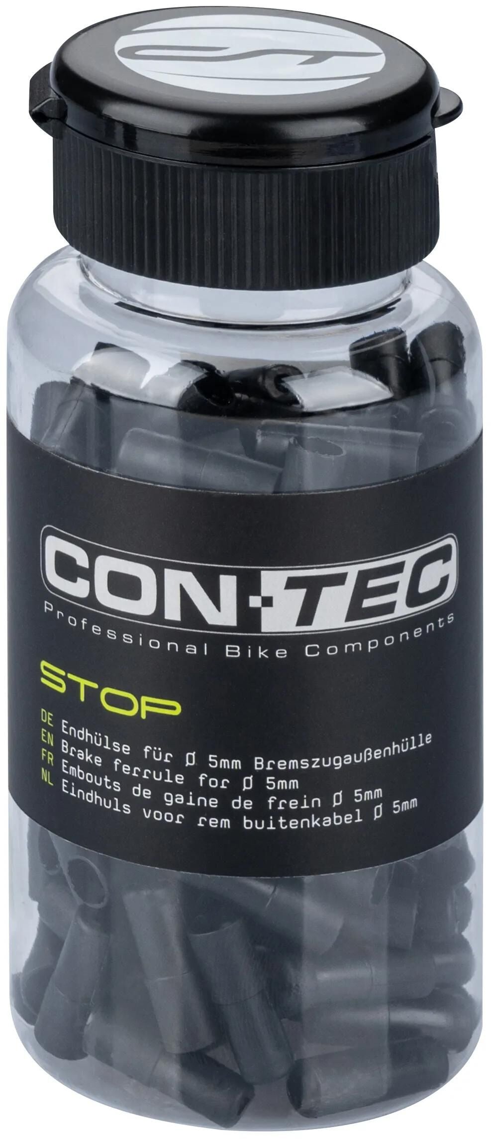 Contec embout butée ct cache-câble butée pushfit boîte 150 pcs noir