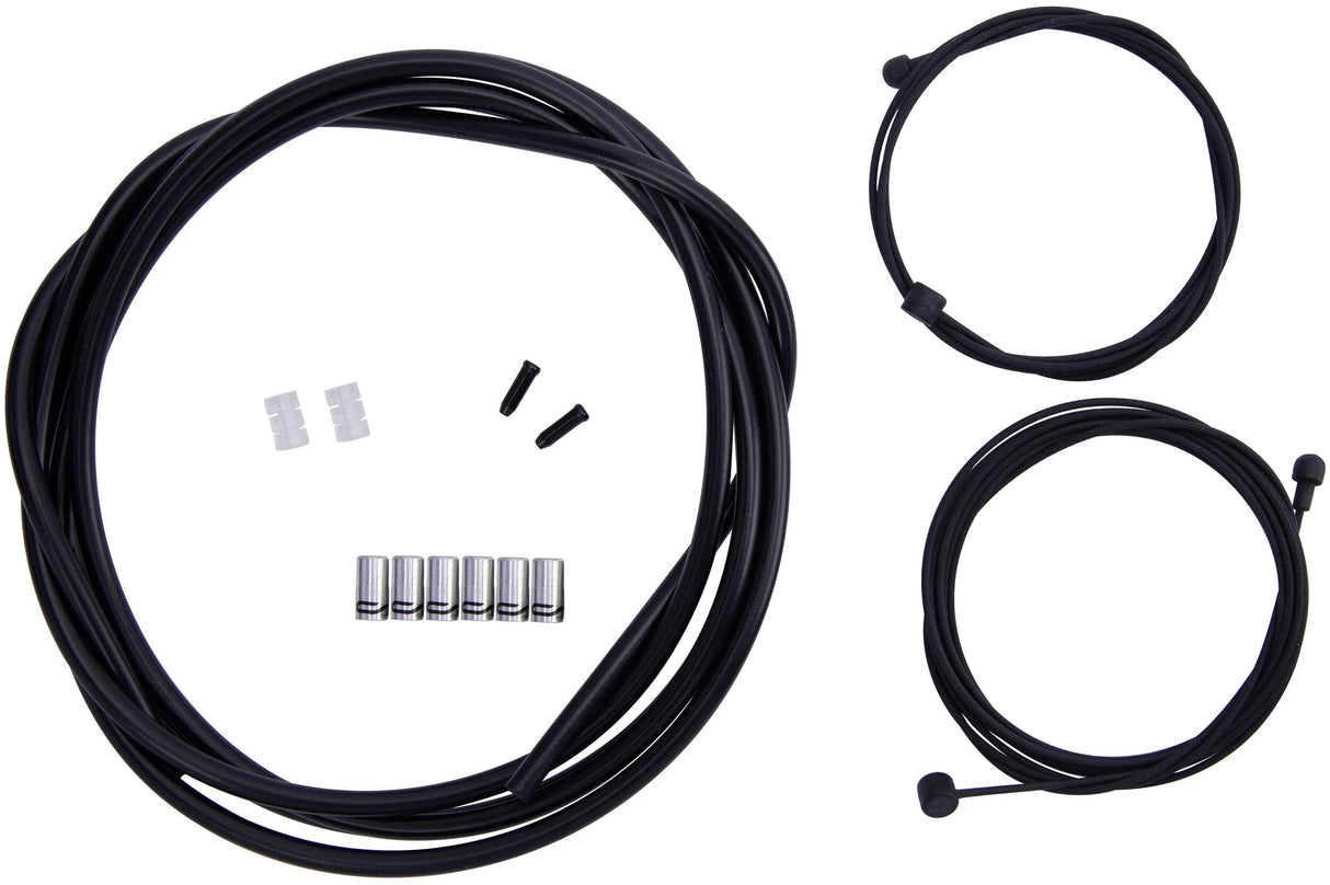 Contec jeu de câbles de frein stop++ ct jeu de câbles de frein stop++ acier avant+arrière compl noir