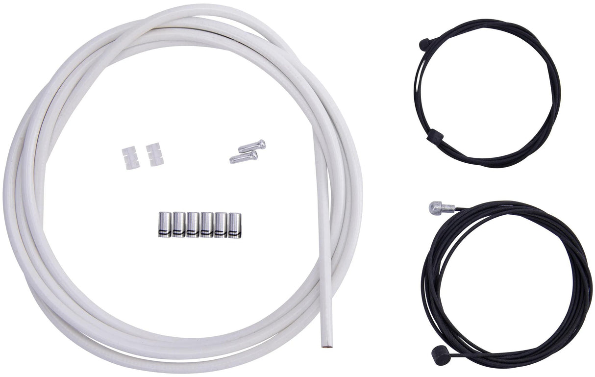 Contec jeu de câbles de frein stop++ ct jeu de câbles de frein stop++ acier avant+arrière compl blanc