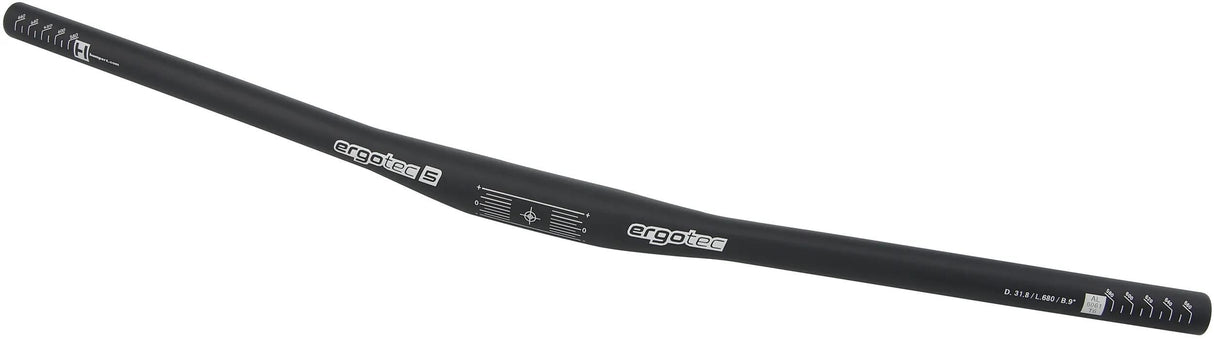 Guidon Ergotec barre plate 31,8x680 mm - noir
