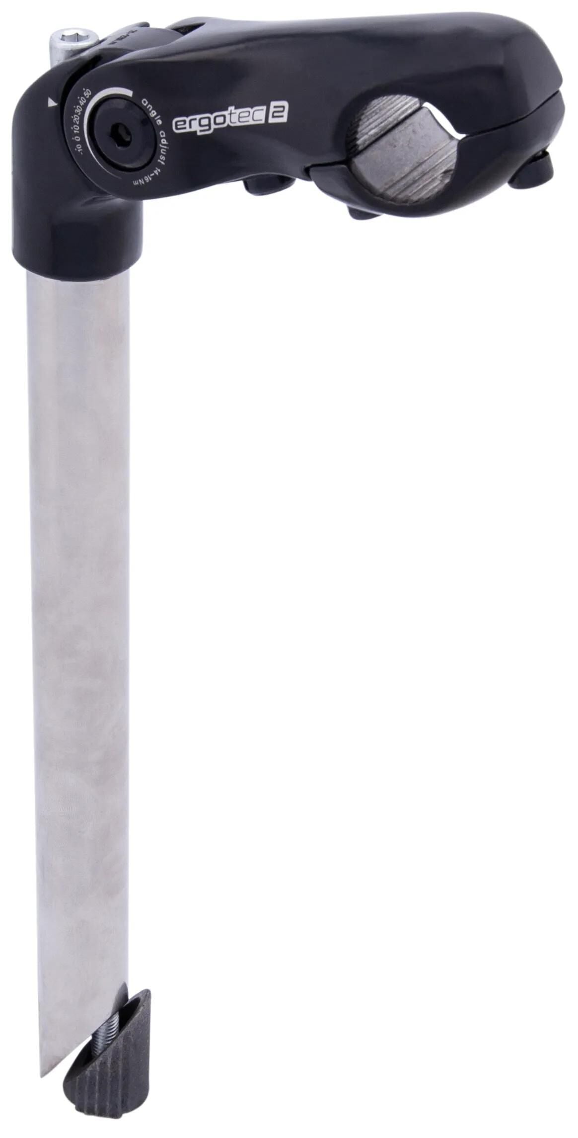 Ergotec tige kobra réglable inox 25,4 300x90 25,4 mm - noir argent