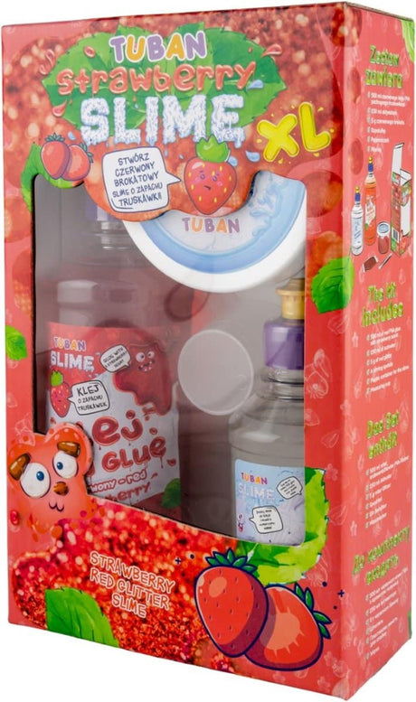 Ensemble XL de fabrication de slime à la fraise Tuban