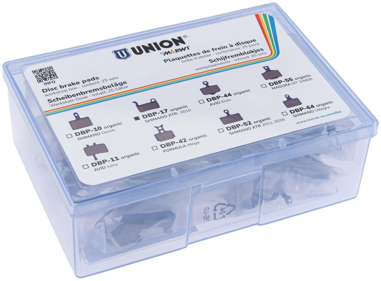 Marwi union jeu de plaquettes de frein à disque dbp-43e e-bike kevlar organique (25pr)