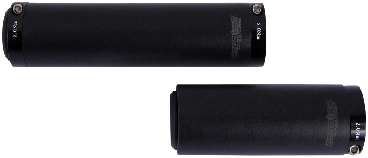 Ergotec jeu de poignées bilbao 130 90mm silicone noir