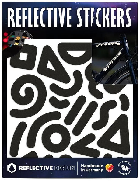 Autocollants réfléchissants berlin reflex formes ref.sticker ref.berlin doodle noir