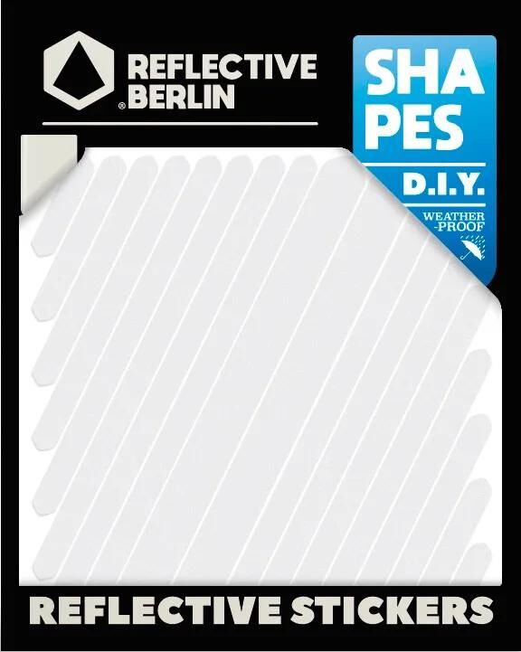 Autocollants réflexes réfléchissants Berlin formes refl.sticker refl.berlin universel blanc