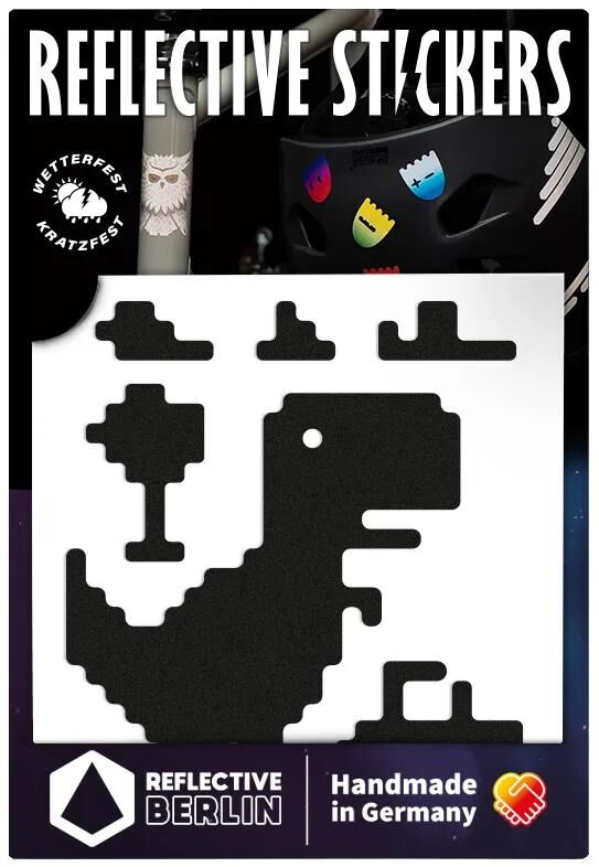 Autocollants réfléchissants berlin reflex ref.sticket ref.berlin decals t-rex noir