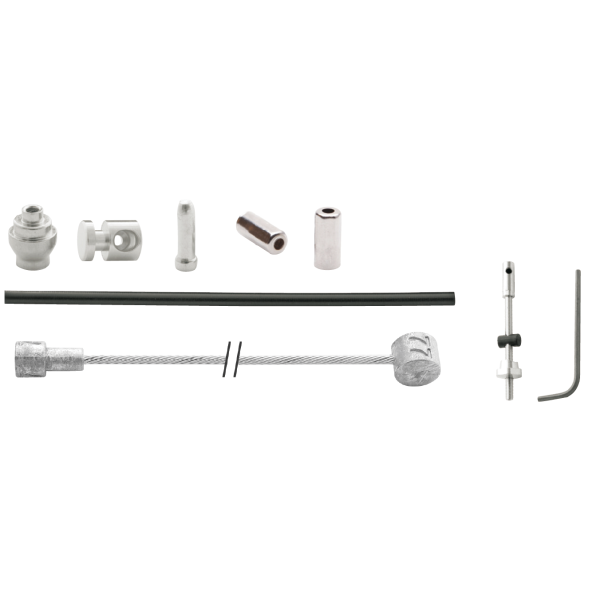 Ensemble de câbles Elvedes Drum Frein 1,70m 2,35 m en acier inoxydable noir