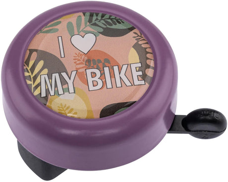 Cloche de vélo Reich j'aime mon vélo cloche à motif riche j'aime mon vélo violet pai