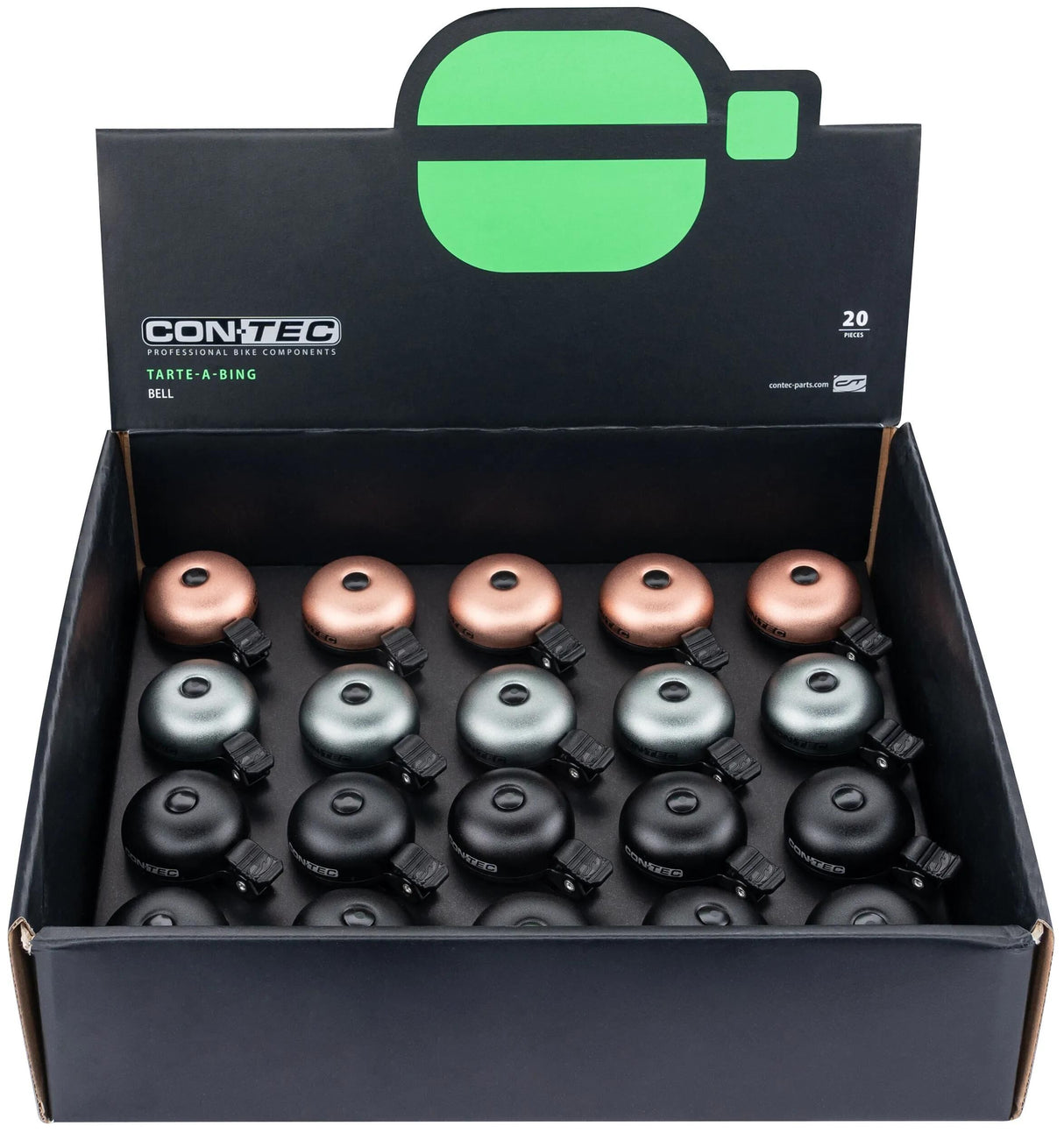 Contec cloche de vélo tarte-a-bing ct cloche tarte-a-bing présentoir 20 pcs.