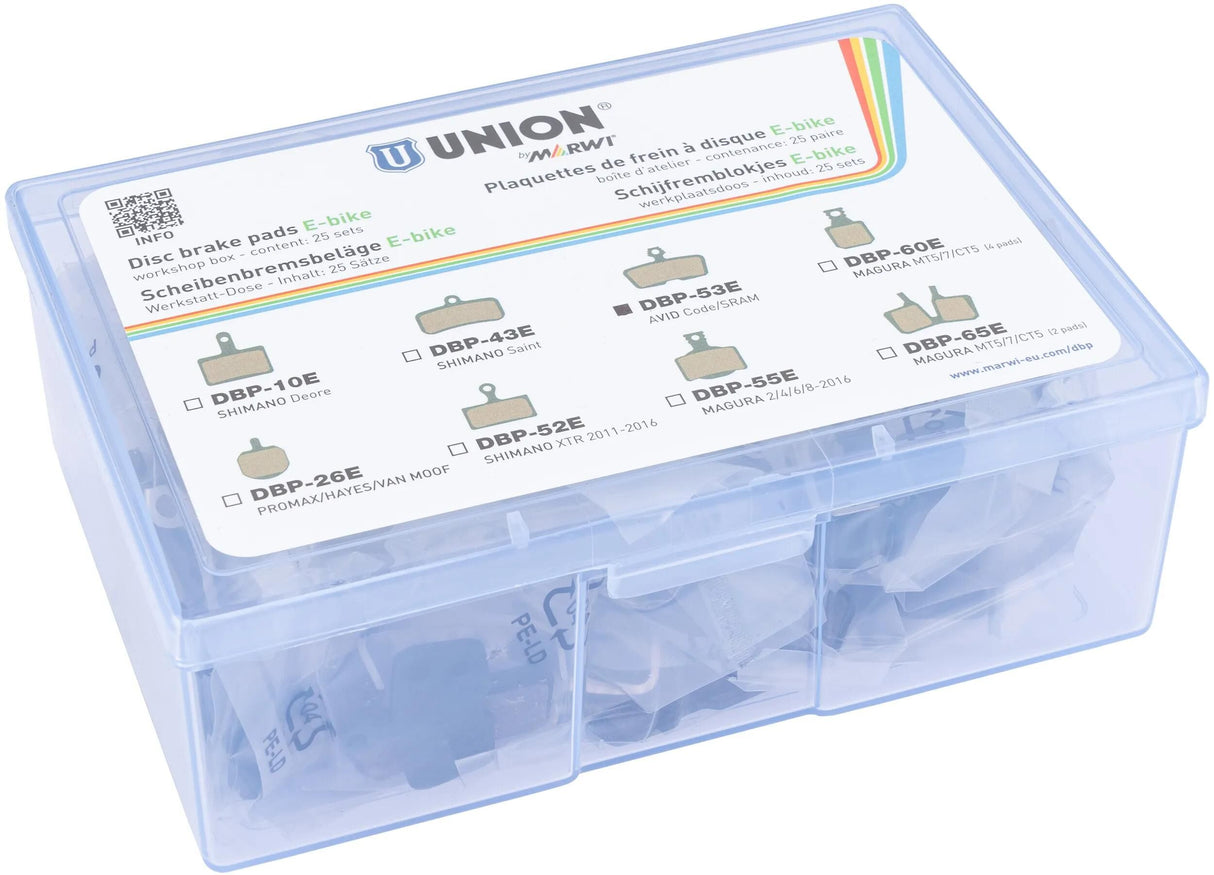 Marwi union jeu de plaquettes de frein à disque dbp-53e kevlar organique (25pr)
