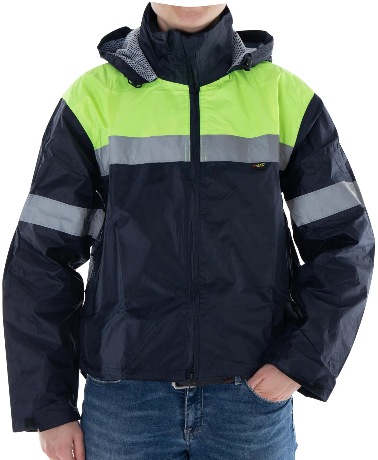 Veste de pluie imperméable réfléchissante 4 actes taille l bleu y reflex