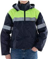 Veste de pluie imperméable réfléchissante 4 actes taille l bleu y reflex