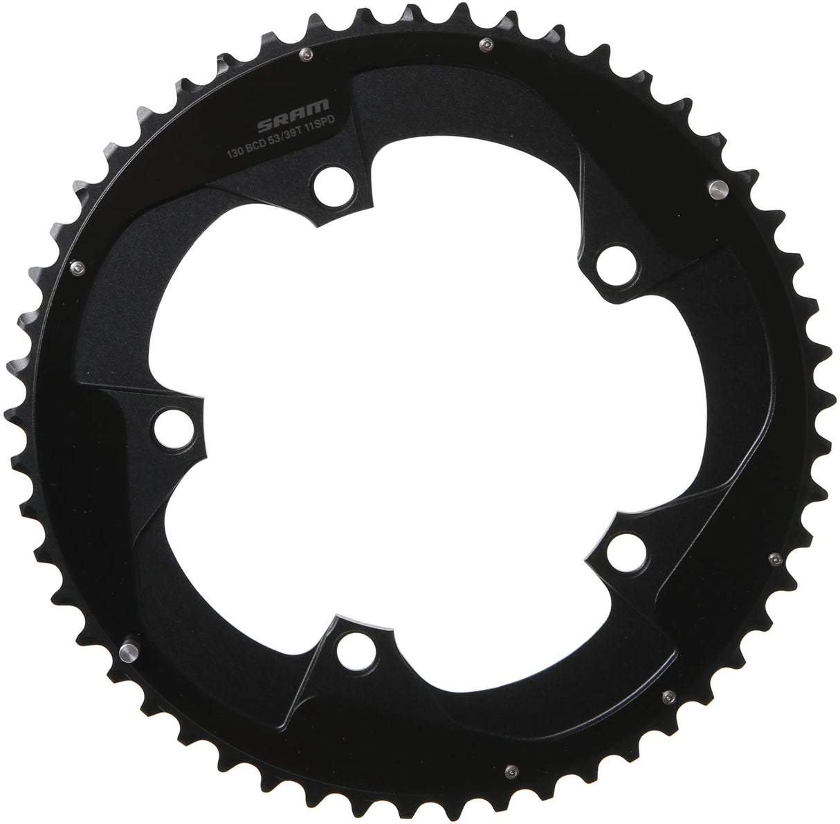 Plateau Sram route double plateau roaddoub. 53t aluminium p. rouge noir