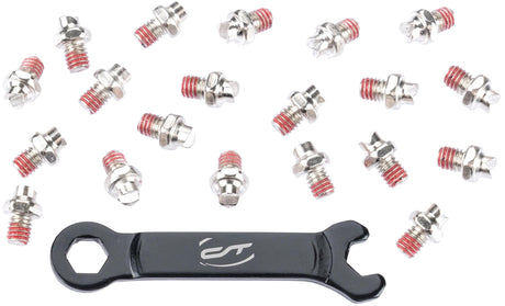 Contec broches de pédale vtt r-pins + broches de pédale ct r-plus acier argent 20 pièces in.key
