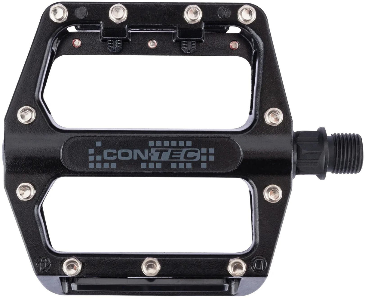 Contec plateforme pédale 2noir ct pédales 2noir vtt w. épingles échangeables