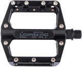 Contec plateforme pédale 2noir ct pédales 2noir vtt w. épingles échangeables