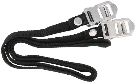 Contec sangles de clip d'orteil sangle en nylon ct sangle de pédale nylon nylon noir 2pcs
