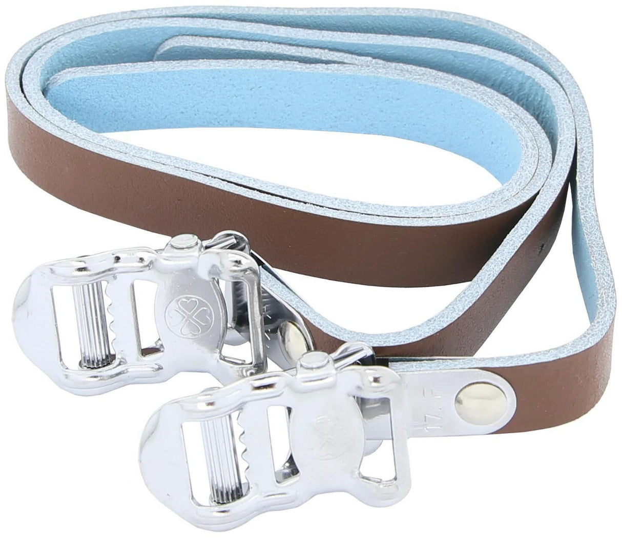 Contec sangles de cale-pieds sangle en cuir ct sangle de pédale cuir cuir marron 2pcs