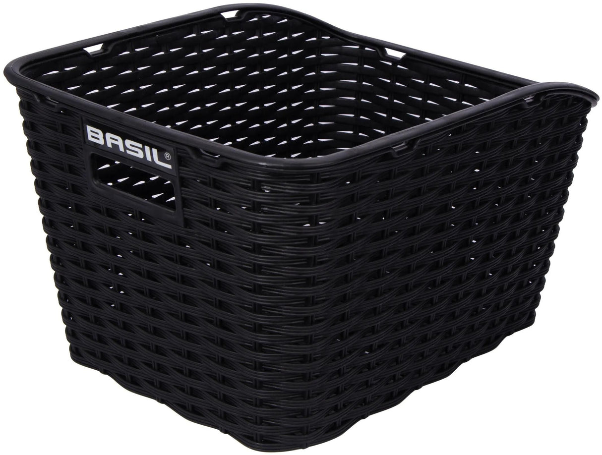 Basil Weave WP - Panier à vélo - à l'arrière - noir